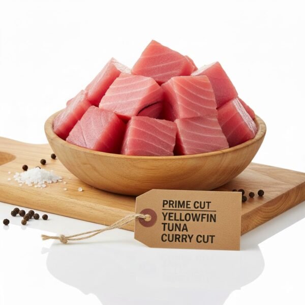 Yellow fin tuna curry cut No bone, no skin (1 kg pack)